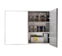 Armoires murales de cuisine, armoires de rangement en acier inoxydable avec étagères réglables, salon, salle de bain, garage, bureau, balcon, placard mural flottant, organisateur d'ustensiles de