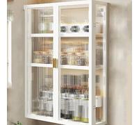 Armoires murales de cuisine avec portes,Armoires murales en métal pour la maison,coffrets muraux en métal de bureau,vitrine acrylique fixée au mur,Convient pour salle de bain, cuisine, chambre, salon(