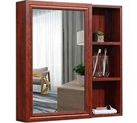 Armoires murales de Salle de Bain,Armoire de Salle de Bain Murale Armoire de Rangement de décoration Murale Rack de Rangement Ouvert HD Miroir de Maquillage pour Articles ménagers Armoire de