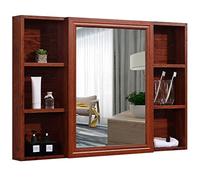 Armoires murales de Salle de Bain,Armoire de Salle de Bain Murale Armoire de Rangement de décoration Murale Rack de Rangement Ouvert HD Miroir de Maquillage pour Articles ménagers Armoire de