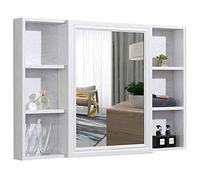 Armoires murales de Salle de Bain,Armoire de Salle de Bain Murale Armoire de Rangement de décoration Murale Rack de Rangement Ouvert HD Miroir de Maquillage pour Articles ménagers Armoire de