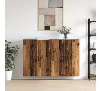 Armoires Vidaxl 2 Pcs Chêne Noir 69,5x34x180 Cm Bois D'ingénierie Noir