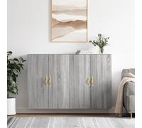 Armoires murales 2 pcs sonoma gris 69,5x34x90 cm, armoire, vitrine murale, armoire flottante, armoire de rangement