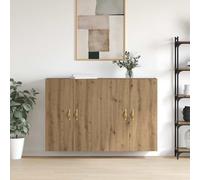 Armoires Vidaxl 2 Pcs Chêne Noir 69,5x34x180 Cm Bois D'ingénierie Noir