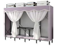 Armoires Pliable en Acier,Rangement Moderne Et Autonome,Garde-Robe De Rangement en Tissu Full Steel Frame,Grande Porte-Vêtements,Penderie Portable pour Chambre À Coucher Chambres(Purple)