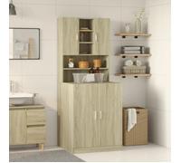 Armoires pour machine à laver 2pcs chêne sonoma bois ingénierie