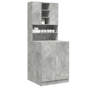 vidaXL Armoires pour machine à laver 2 pcs Gris béton Bois d'ingénierie