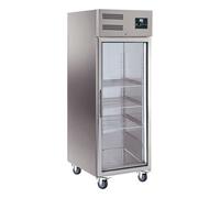 Armoires réfrigérées inox 1 porte vitrée 650 L - L2G Inox