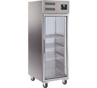 Armoires réfrigérées inox 1 porte vitrée 650 L - L2G Inox