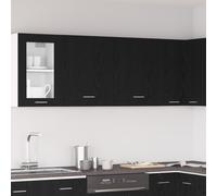 vidaXL Armoires suspendues avec étagère 2 pcs chêne noir 100 x 31 x 60 cm