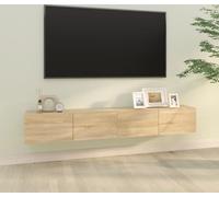 Armoires TV murales 2 unités Chêne Sonoma 100x30x30 cm Bois composite