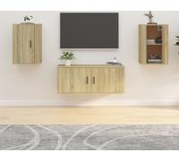 Armoires TV murales 2 unités Chêne Sonoma 40x34,5x60 cm