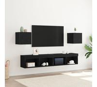 Armoires TV murales 2 pcs Chêne noir 30,5x30x30 cm