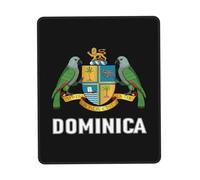 Armoiries De La Dominique, Emblème du Drapeau Tapis De Souris Bords Cousus Mouse Pad Petit Mousepad pour Ordinateur Maison Bureau 25X30Cm