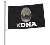 Armoiries de la Macédoine du Nord C'est dans MyFlags pour l'extérieur 2x3 Ft Double Face Robuste Bannière Drapeau pour Maison Jardin Festival Extérieur Jardin Décor Drapeau de Bienvenue