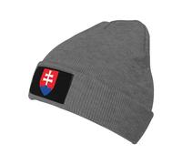 Armoiries De La Slovaquie Homme Femme Bonnet À Revers Doux Bonnets De Ski Chaud Bonnets Tricoté pour Ski Hiver Course