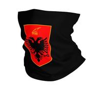 Armoiries De L'Albanie Unisexe Bandana Coupe-Vent Cache Cou Élastique Tour De Cou pour Cyclisme Marche Moto Yoga