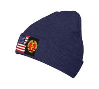 Armoiries De l'Allemagne De l'est Et De L'Amérique Bonnet Thermo Classique Bonnet Tricoté Coupe-Vent Bonnets pour Vie Quotidienne Randonnée Temps Froid