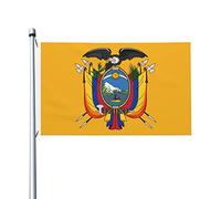 Armoiries de l'Équateur 0,9 x 1,5 m Drapeau Polyester - Drapeaux décoratifs d'extérieur durables