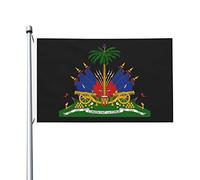 Armoiries d'Haïti 0,9 x 1,5 m Drapeau Polyester - Drapeaux décoratifs d'extérieur durables