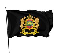 Armoiries du drapeau du Maroc 3x5 pieds, couleurs vives et résistant aux UV, drapeaux muraux, bannières pour extérieur et intérieur