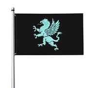 Armoiries Du Griffon De Style Médiéval Drapeaux Décoratif Avec Œillets Garden Flag Drôle Drapeaux De Jardin Pour Patio Porche Balcon 90X150Cm