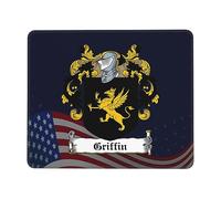 Armoiries du Griffon Tapis De Souris Bords Cousus Tapis Souris Antidérapante Mouse Pad pour Maison Études Pc 25X30Cm