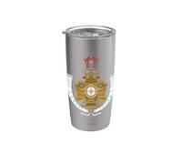 Armoiries du prince héritier iranien avec blason impérial persan Gobelet isotherme en acier inoxydable double paroi