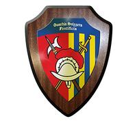 Armoiries Panneau/Plaque murale - Garde Suisse Pontificale cohors pedes Tris Helvet iorum A Sacra CUSTO Dia Pont ificis Ponti ficia cohors Helvetica Guardia Svizzera Ponti ficia lateinisch latine pape Vatican Vatican emblème - # 11722