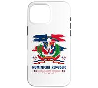 Armoiries Republica Dominicana pour Enfants et Drapeau dominicain Coque pour iPhone 16 Pro Max
