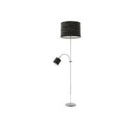 Armonia Pied De Salon 1xe27+1xe14 Argent-Noir Bois Avec Lecteur 155x40x40 Cm
