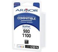 Armor - 20 ml - haute capacité - noir - compatible - cartouche d'encre (alternative pour : Brother LC980) - pour Brother DCP-163, 167, 193, 195, 197, 365, 373, 375, 377, 395, J715, MFC-295, 795, J615