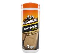 ARMOR ALL 39020L Lingettes pour cuir 24 pièces | Lot de 24 lingettes de nettoyage en cuir biodégradables pour intérieur de voiture