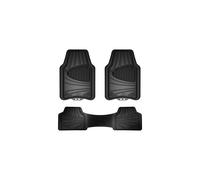 Armor All Lot de 3 tapis de sol toutes saisons universels pour voitures, camions, SUV Noir