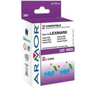 Armor K10188R1 - Pack de 2 - 11 ml - cyan - compatible - cartouche d'encre - pour Lexmark Prevail Pro704, Value Ink Prevail Pro709, Value Ink Prospect Pro209