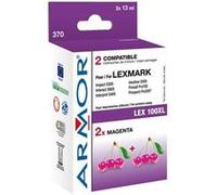 Cartouche d'encre Armor K10189R1 - Pack de 2 - 11 ml - magenta - compatible - cartouche d'encre - pour Lexmark Prevail Pro704, Value Ink Prevail Pro709, Value Ink Prospect