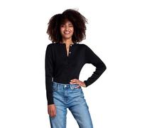 Armor Lux Cardigan col Rond - Laine et Acrylique Noir M