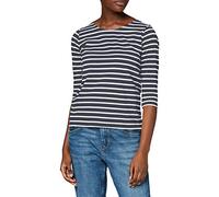Armor Lux Femme Cap Coz T shirt, Multicolore (Rich Navy/Blanc Bi8), S EU
