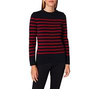 Armor Lux Femme Marin "Paimpol" Femme Pull, Multicolore (Rich Navy/Braise Ii9), 8 (Taille fabricant: 8) EU
