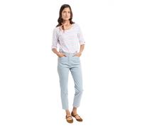 Armor Lux Femme Marinière Tricolore Sweatshirt À Capuche, BLC/Placidblue/Peachnect/D, L EU