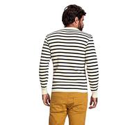 Armor Lux Fouesnant Sweater, Nature/Rich Navy, T8 Homme