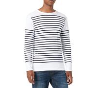 Armor Lux Homme Marinière "Amiral" Homme Pull, Blanc (400 Blanc/Navire 400), XL EU