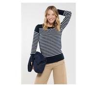 Armor-Lux - Mariniere Amiral - T-shirt femme Rich Navy / Blanc - L