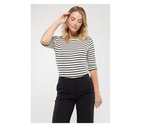 Armor-Lux - Mariniere Cancale - T-shirt femme Nature / Rich Navy - M