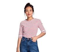 Armor Lux Marinière "Cancale" Femme, Blanc/Braise, X-Large