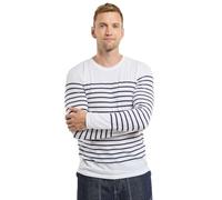 Armor-Lux Marinière Port-Louis, col bateau, 100% coton, manches longues, Homme S Blanc
