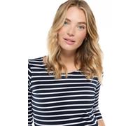 Armor-Lux Marinière Cap Coz col bateau coton léger Femme Bleu XXL