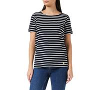 Armor Lux Marinière Femme Manches Courtes, en Coton, Col Bateau, Esprit Marin