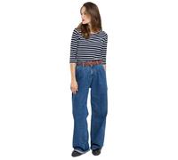 Armor-Lux Marinière Cap Coz col bateau coton léger Femme Bleu XXL