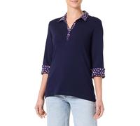 Armor Lux Polo à Manches 3/4 et col boutonné Motifs Floraux en Coton Femme